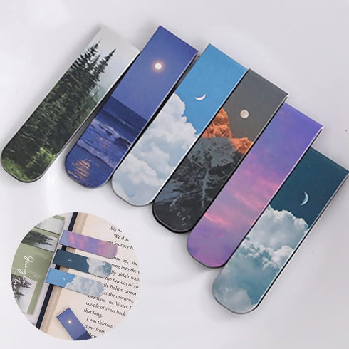 Magnetic Bookmarks, 12 Pieces Magnet Page Markers for Students Teachers, Fun Book Marks for Reading