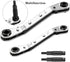 Hvac Service Wrench Set, Hand Refrigeration Tools, 3/8 To 1/4, 5/16 X 1/4 Inch with Hexagon Bit Adapter Kit