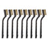 Mini Brass Brushes Set, 9PCS, Curved Handle Scratch Wire Toothbrush for Cleaning Welding Slag and Rust
