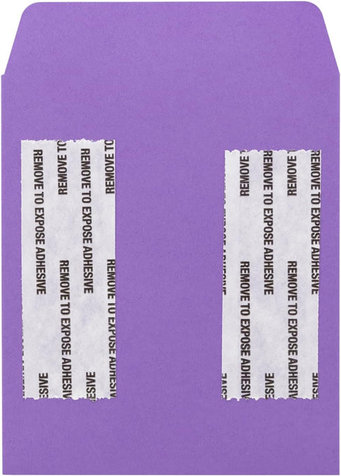 Hygloss Products, Inc Library Card Pockets, Self-Adhesive, Perfect for Classroom & Crafts, 3.5” x 5”, Violet, 30 Count