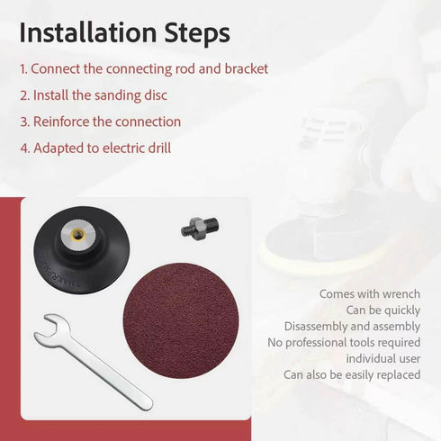 neryera 49-36-0800 2438-20 set 2438-20 2" M9 Polisher Sander For Polisher Sander Parts with Quick Change Disc Pad Wool