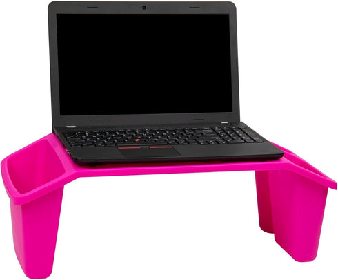 Mind Reader Kids Lap Desk, Pink Activity Tray, Portable Plastic for Classroom, Drawing, 22.25" L x 10.75" W x 8.5" H
