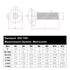 M5-0.8 x 25mm Flat Head Socket Cap Screws, 50 PCS, Stainless Steel 304 (18-8), Countersunk Head, Allen Hex Drive