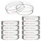 stonylab 10pk Autoclavable Borosilicate Glass Petri Dishes 100x20 mm with Clear Lid for Laboratory