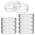 stonylab 10pk Autoclavable Borosilicate Glass Petri Dishes 100x20 mm with Clear Lid for Laboratory