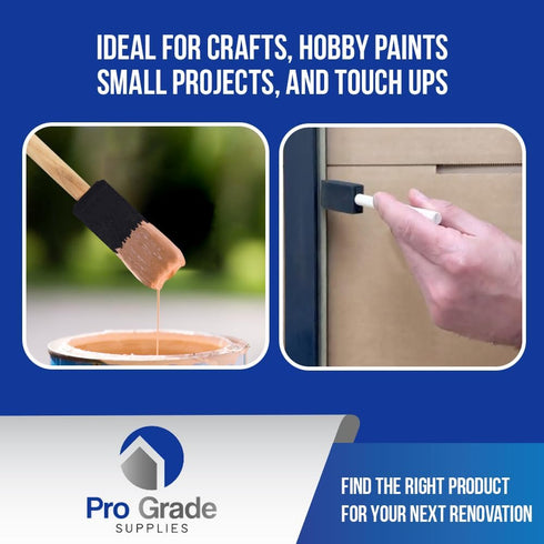 Pro Grade Foam Brushes, 1 Inch, 48 Piece Set