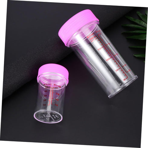 NUOBESTY 2 Set Scales Measuring Cups, Laboratory Liquid Measuring Cup and Test Tubes with Screw Cap