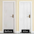 Livelynine White Peel and Stick Wallpaper, Wood Contact Paper for Cabinets, Adhesive Vinyl Wrap for Kitchen Furniture