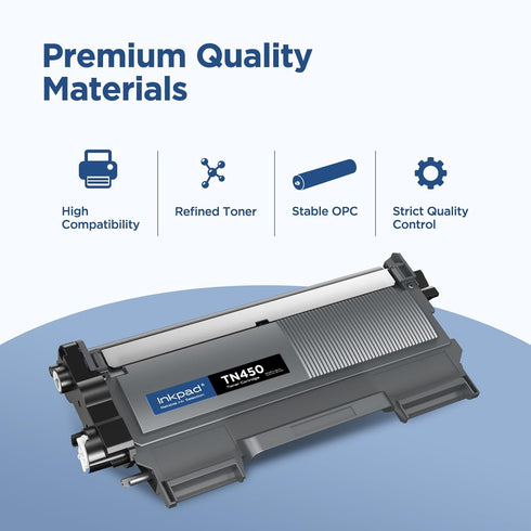 TN450 High Yield Compatible Toner Cartridge Replacement for Brother TN420 TN-450 (4 Black Pack)