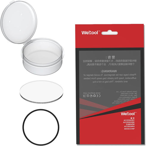 (1lens) Weltool Glass Lens for Maglite C or D Cell Full Size Flashlights Upgrade - Tempered Glass Lens Shatterproof