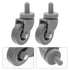 NESTINGHO 4pcs 5cm Stainless Steel Spring Stem Casters Replacement Wheels for Mop Bucket Utility Cart Rolling Stool
