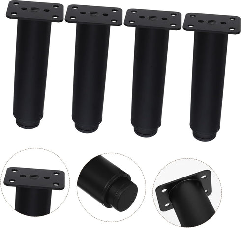 4pcs balacoo Adjustable Height Metal Legs Heavy Duty Furniture Leveler Legs for Sofa Tv Stand Cabinet Bathroom