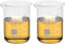 PATIKIL 2000ml Low Form Glass Beaker, 2 Pack, 3.3 Borosilicate Glass Graduated Measuring Cups with Spout