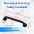 12'' Grab Handle Railing Wall Railing for Elderly Handrail Grab Rail Stainless Steel Pipe Hand Rail Safety Handle Bar