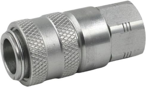 PD242 Series PD Steel Test Port Quick Coupler with Female Pipe Thread, 1/8" Body Size, 1.98" Length
