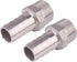 DERNORD Stainless Steel Hose Barb x NPT Male Fitting, 1", Pack of 2