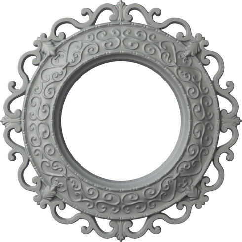Ekena Millwork CM13OR Orrington Ceiling Medallion, 13 1/4"OD x 6 5/8"ID x 1 1/8"P, Factory Primed Finish