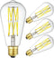 Leools Dimmable Edison LED Bulb, 10W Equivalent to 100W, Antique Style ST64, 4000K Neutral White, 1200LM, 4 Pack
