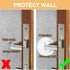 Door Stopper Wall Protector, Reusable Rubber Door Stops, Adhesive Bumper Protector for Door Knobs (Clear, 4 Pcs)