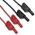 CESS-212 Safety Banana 12 Gauge Wire Silicone Multimeter Test Leads Male to Male, 2 Pairs 8 Plugs