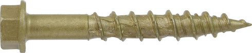 Power Pro Premium One Multi-Material Hex Washer Head Screws, Epoxy Coated Steel, Fasten in Wood, Metal, Concrete, Drywall and Plastic, Bronze, ¼ x 1-¾ inches, Box of 56 Screws by Hillman