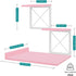 ELITEROO Aesthetic 3 Tier Desktop Shelf Organizer, Mini Wooden Bookshelf for Women Office Supplies, Pink