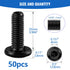 Socell M6x25mm Bolts,50pcs M6x1.0 Bolts,304 18-8,Crib Hex Socket Head Cap Screws Furniture Screws Stainless Steel Screw