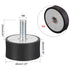 uxcell M8 Thread Male Female Rubber Mounts,Vibration Isolators,Shock Absorber 40mm x 20mm