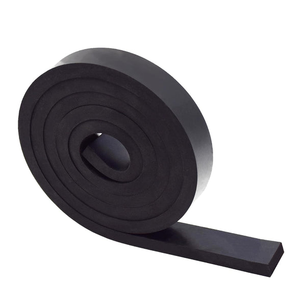 3/8 Inch Thick Neoprene Rubber Strips and Solid Rubber Rolls for DIY Gasket, Weather Stripping, Flooring (1 Inch Wide,