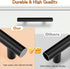 5 Pack|5 Inch Closet Probrico Hole Centers Solid Cabinet Pulls Stainless Steel Round T Bar Cabinet Handles Black Drawer