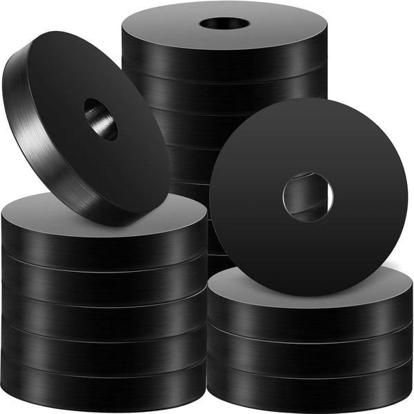 20 Pcs 1 1/2 Inch OD x 3/8 Inch ID x 1/4 Inch Thickness Rubber Spacer Flat Bushings Neoprene Washers