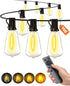 Outdoor Patio String Lights: 100Ft 30M Outside Waterproof Light - Remote Dimmable