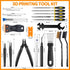 Yibrvoik 50Pcs 3D Nozzle Printer Tool Kit & Accessories for All FDM/SLA Printers, Includes Cleaning Kit, Scraper