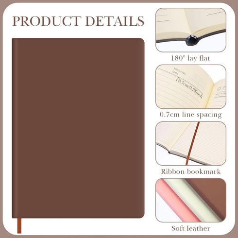 Tenceur 5 Pcs A4 College Ruled Notebook | 8.5'' x 11'' Lined Journal, 200 Pages, Multi Color
