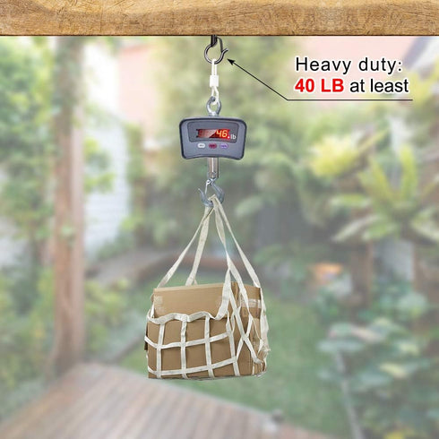 BeneLabel Pack of 40 Q-Hanger, Easy Release Christmas Lights Hanger Hooks for Outdoor Wire and Fairy Lights