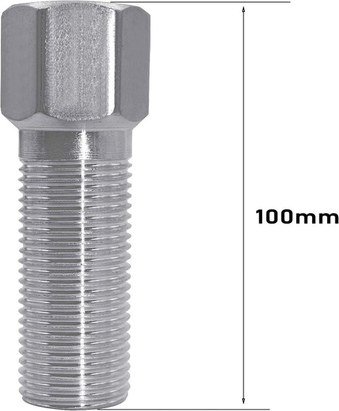 Beduan 1/2" Female to 1/2" Male Extension Pipe Nipple Connector, Stainless Steel Adapter 3.94" Length (100 mm)
