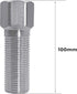 Beduan 1/2" Female to 1/2" Male Extension Pipe Nipple Connector, Stainless Steel Adapter 3.94" Length (100 mm)