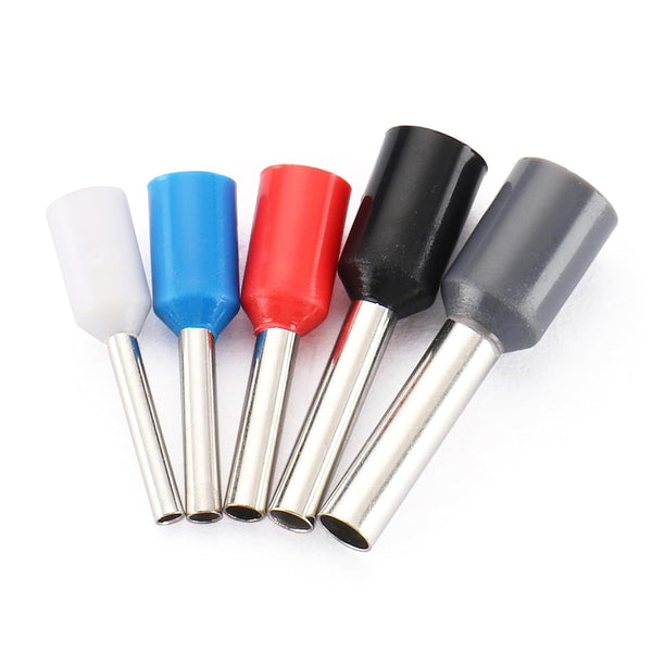 Baomain 450pcs Copper Crimp Connector Kit, Insulated Ferrules in 5 Sizes and 5 Colors, AWG 22-14