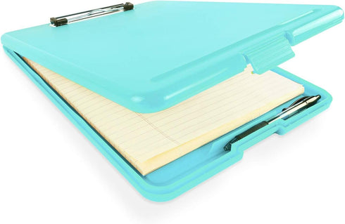 Super Z Outlet Slim Plastic Nursing RN Style Clipboard, Open Foldable Storage, Classroom Size (9.5" x 13.5")
