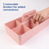 BLUE GINKGO Stackable Plastic Caddy Organizer with Handle - Multipurpose Desk, Makeup, Dorm, Classroom Art Caddy - Pink