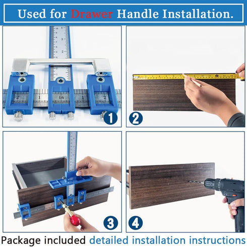 King&Charles Cabinet Hardware Jig, Automatic Center Punch, Template Tool for Handles and Pulls on Cabinets