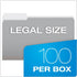 Pendaflex 435013GRA Interior File Folders, Legal, Gray, 1/3 Cut Top Tab (Box of 100)