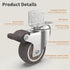 Chegulu 2" 600 Lbs, 4 L-Shaped Swivel Plate Casters, TPR Silent Furniture Wheels with Brakes, Total Load Capacity