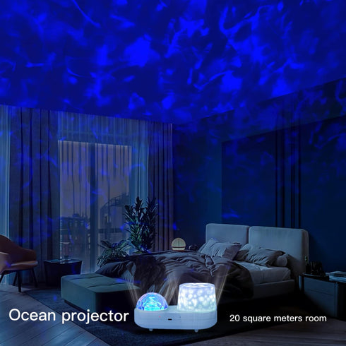 360 Ocean Night Light Projector, Kids Galaxy Projector for Bedroom, Nebula Star projector with USB Cable, Degree