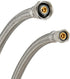 Eastman 60 inch Steel-Flex Faucet Connector, 1/2 Inch FIP x 3/8 Inch Compression, Compression Braided Stainless Steel Faucet Supply Line, 48302 by Eastman