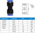 Straight Push Connectors, 12 X 4mm to 4mm Quick Release Pneumatic Connectors for Air Line Fittings (5/32, 2 Way)