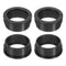 uxcell 18 Pcs Cable Snap Bushing Grommet, 1" Mounting Dia Black Round