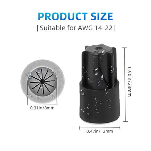40PCS Waterproof Outdoor Wire Electrical Connectors,Sealant Twist Nuts Caps Cable Terminal Connector Gel for Landscape Light, Building Application, Wet Location Installation, 22AWG-14AWG, Small Size