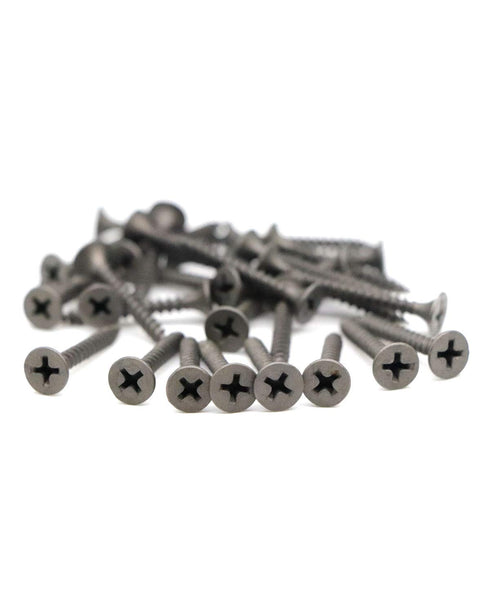 100pcs #6 x 1-1/8" Flat Head Phillips Drywall Screws - Fine Thread Sharp Point Wood Screw, Carbon Steel 1022A