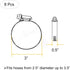 8Pcs 3" Adjustable 304 Stainless Steel Duct Clamps, Hose Clamp Pipe Clamp for Air Ducting